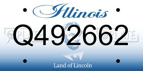 Q492662 Illinois License Plate