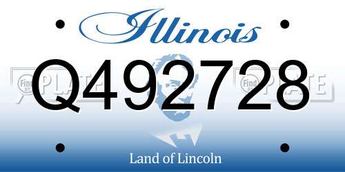 Q492728 Illinois License Plate