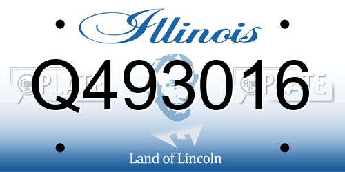 Q493016 Illinois License Plate