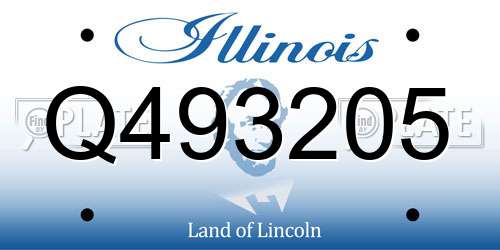 Q493205 Illinois License Plate