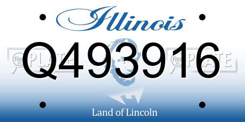 Q493916 Illinois License Plate