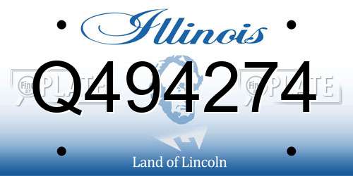 Q494274 Illinois License Plate