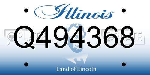 Q494368 Illinois License Plate