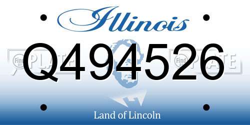 Q494526 Illinois License Plate