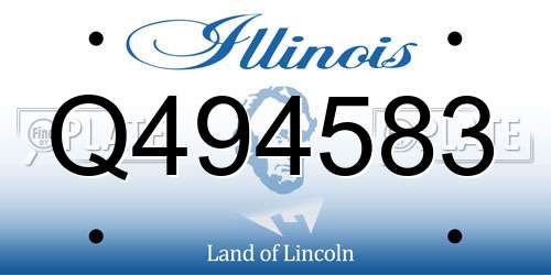 Q494583 Illinois License Plate