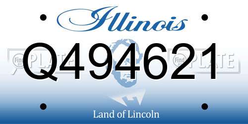 Q494621 Illinois License Plate