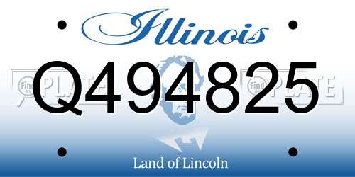Q494825 Illinois License Plate