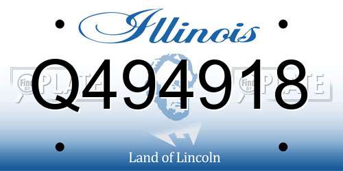 Q494918 Illinois License Plate