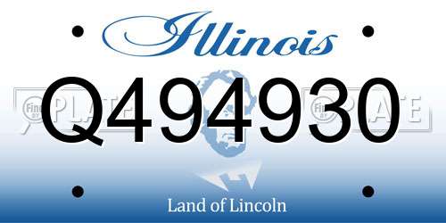 Q494930 Illinois License Plate