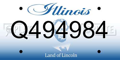 Q494984 Illinois License Plate