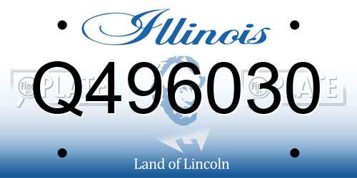 Q496030 Illinois License Plate