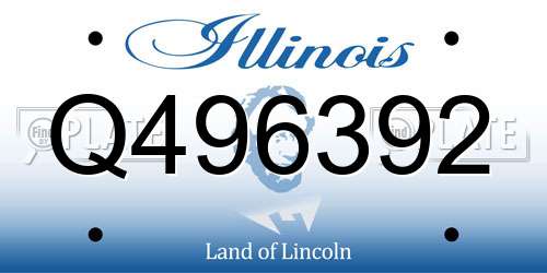 Q496392 Illinois License Plate