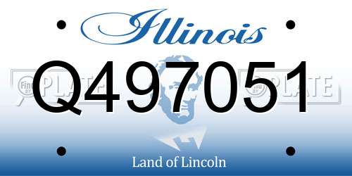 Q497051 Illinois License Plate