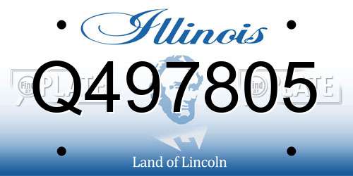 Q497805 Illinois License Plate