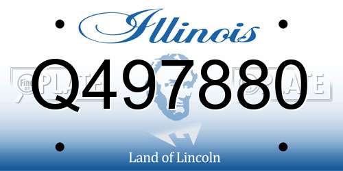 Q497880 Illinois License Plate