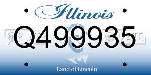 Q499935 Illinois License Plate