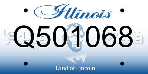 Q501068 Illinois License Plate