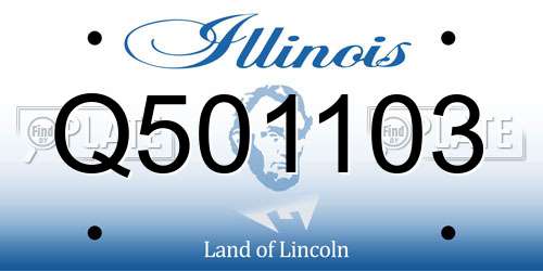 Q501103 Illinois License Plate