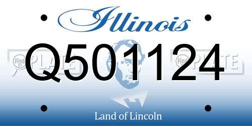 Q501124 Illinois License Plate