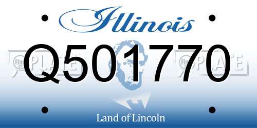 Q501770 Illinois License Plate
