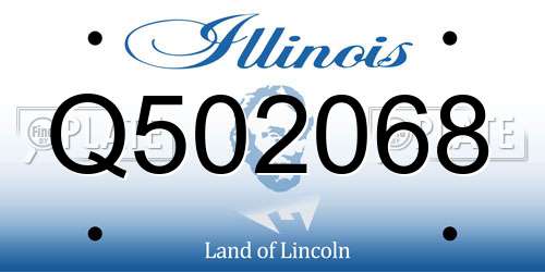 Q502068 Illinois License Plate