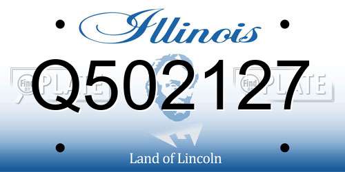 Q502127 Illinois License Plate