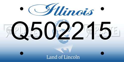 Q502215 Illinois License Plate