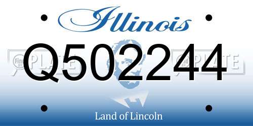 Q502244 Illinois License Plate