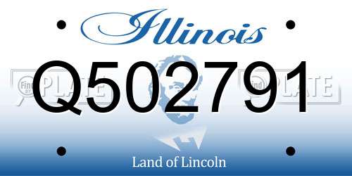 Q502791 Illinois License Plate