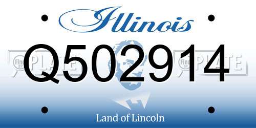 Q502914 Illinois License Plate