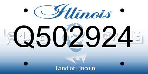 Q502924 Illinois License Plate