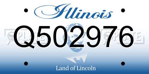 Q502976 Illinois License Plate