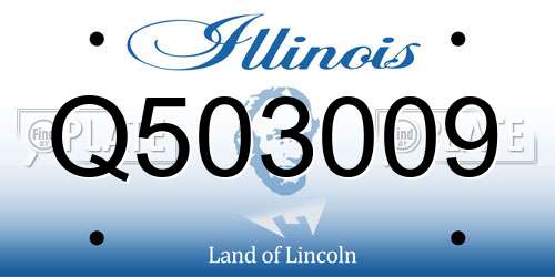 Q503009 Illinois License Plate