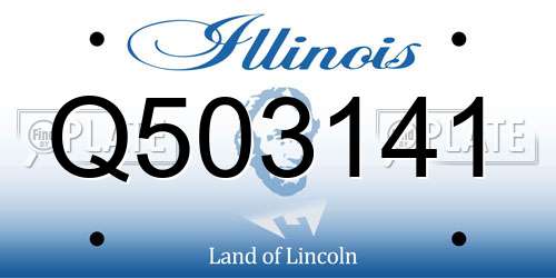 Q503141 Illinois License Plate