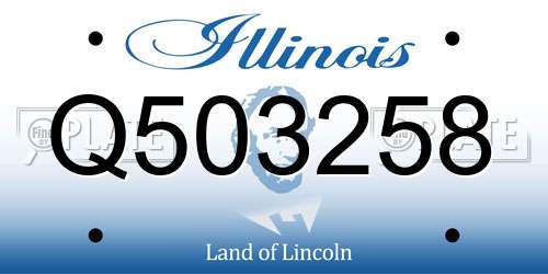 Q503258 Illinois License Plate