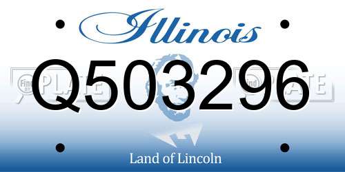 Q503296 Illinois License Plate
