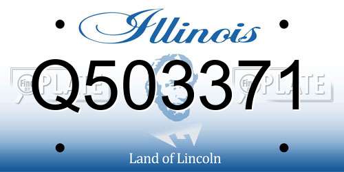 Q503371 Illinois License Plate