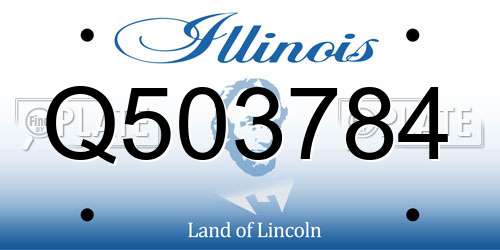 Q503784 Illinois License Plate
