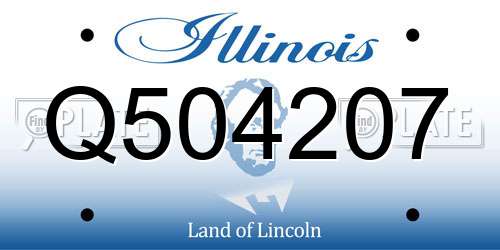 Q504207 Illinois License Plate