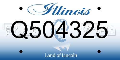 Q504325 Illinois License Plate