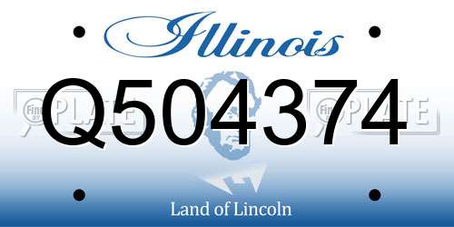 Q504374 Illinois License Plate