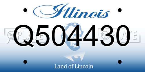 Q504430 Illinois License Plate