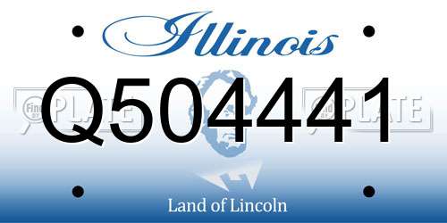 Q504441 Illinois License Plate