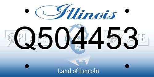 Q504453 Illinois License Plate