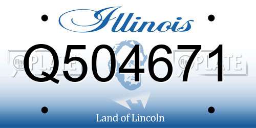 Q504671 Illinois License Plate