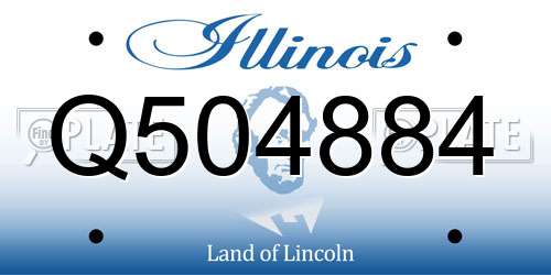 Q504884 Illinois License Plate