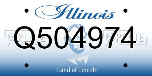 Q504974 Illinois License Plate