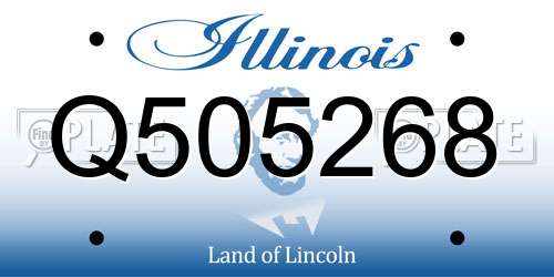 Q505268 Illinois License Plate