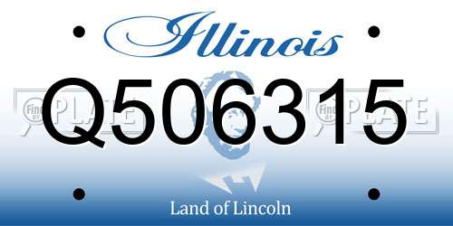 Q506315 Illinois License Plate