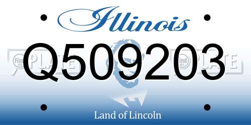 Q509203 Illinois License Plate
